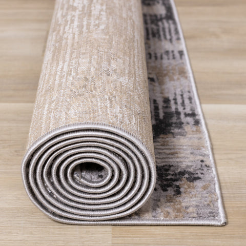 Chorus Grey Beige Concrete Jungle Rug by Kalora Interiors