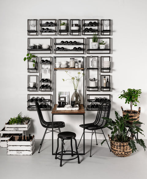 D-Bodhi Metal Frame Wall Box | Black | Type D | by LH Imports