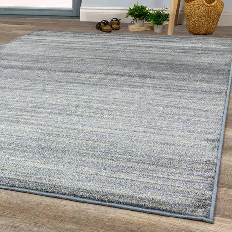Dais 18097_140 Striped Green Grey Blended Area Rug by Novelle Home
