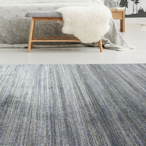 Dais 18097_140 Striped Green Grey Blended Area Rug by Novelle Home