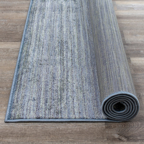 Dais 18097_140 Striped Green Grey Blended Area Rug by Novelle Home