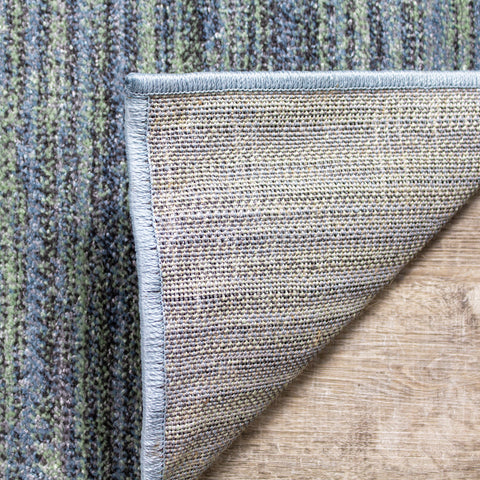 Dais 18097_140 Striped Green Grey Blended Area Rug by Novelle Home