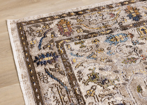 Evora Beige Brown Elegant Rug by Kalora Interiors