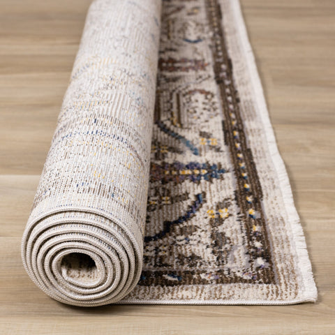 Evora Beige Brown Elegant Rug by Kalora Interiors