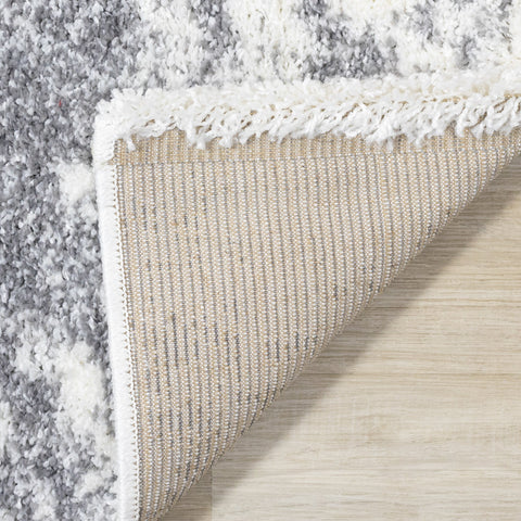 Fergus White Grey Wispy Clouds Rug by Kalora Interiors