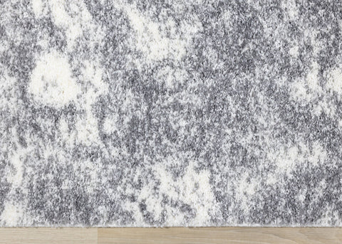 Fergus White Grey Wispy Clouds Rug by Kalora Interiors