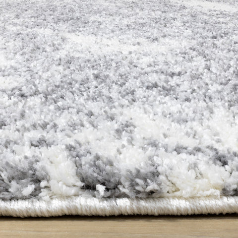 Fergus White Grey Wispy Clouds Rug by Kalora Interiors