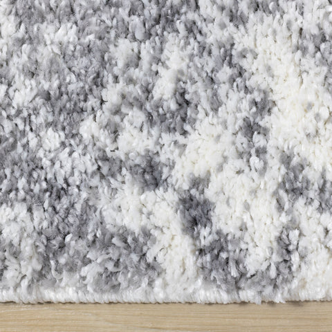 Fergus White Grey Wispy Clouds Rug by Kalora Interiors