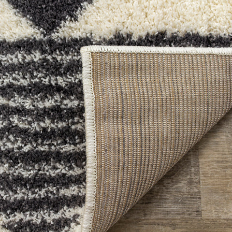 Fergus White Grey Placement Pattern Rug By Kalora Interiors