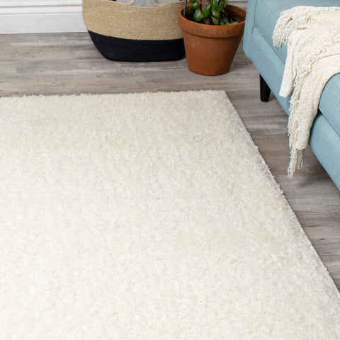 Fili 8000_10 Cream Bright Shag Rug by Novelle Home