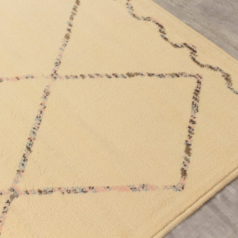 Fiona 3546_5835 Cream Beige Quirky Trellis Area Rug by Novelle Home