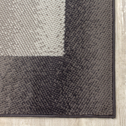 Fiona 3612_9922 Grey Dark Border Rug by Novelle Home