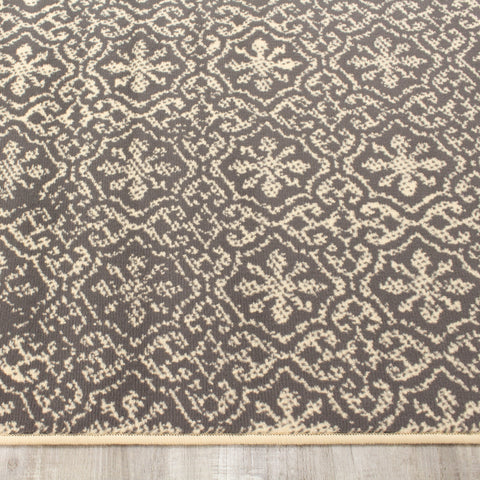 Fiona 3615_7935 Cream Grey Small Suns Area Rug by Novelle Home