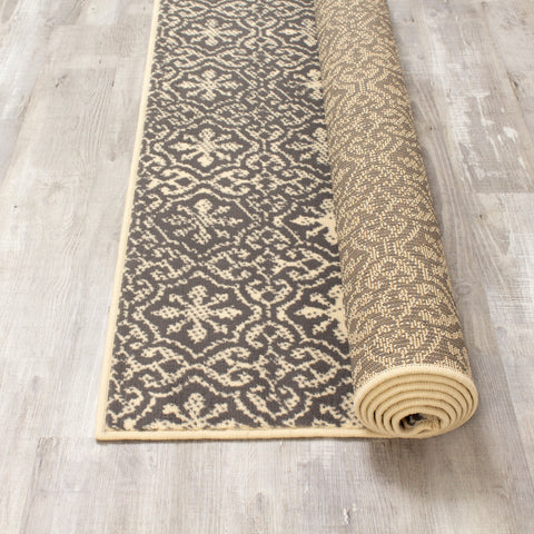 Fiona 3615_7935 Cream Grey Small Suns Area Rug by Novelle Home