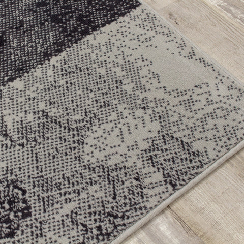 Fiona 3654_9944 Grey Rocky Block Stack Area Rug by Novelle Home