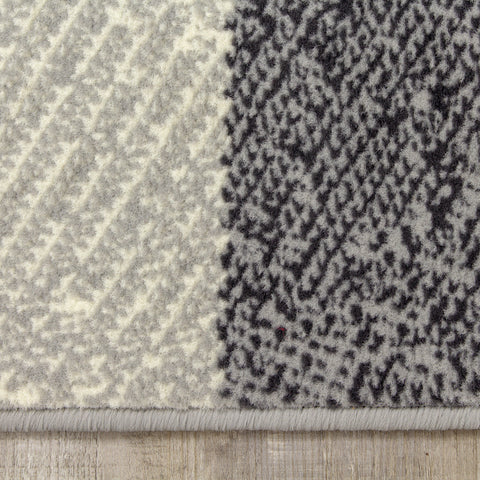 Fiona 3654_9944 Grey Rocky Block Stack Area Rug by Novelle Home
