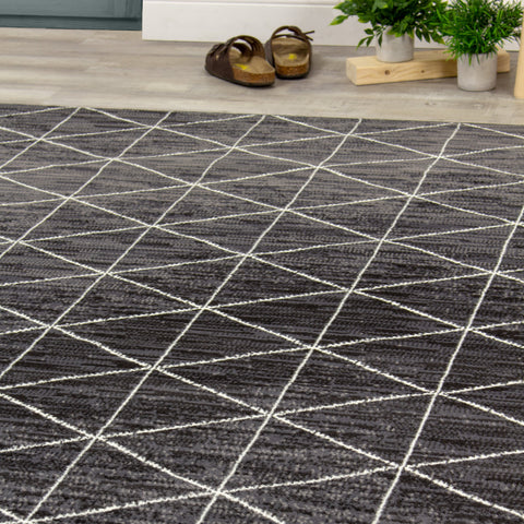 Fiona 5031_6922 Grey Cream Tri-Structure Area Rug by Novelle Home