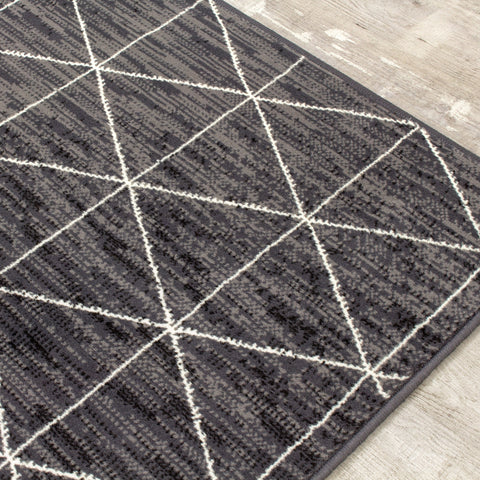 Fiona 5031_6922 Grey Cream Tri-Structure Area Rug by Novelle Home