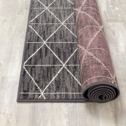 Fiona 5031_6922 Grey Cream Tri-Structure Area Rug by Novelle Home