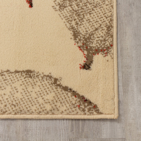 Fiona 5035_3933 Red Vintage Botanical Flower Area Rug by Novelle Home