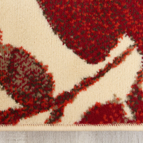 Fiona 5035_3933 Red Vintage Botanical Flower Area Rug by Novelle Home