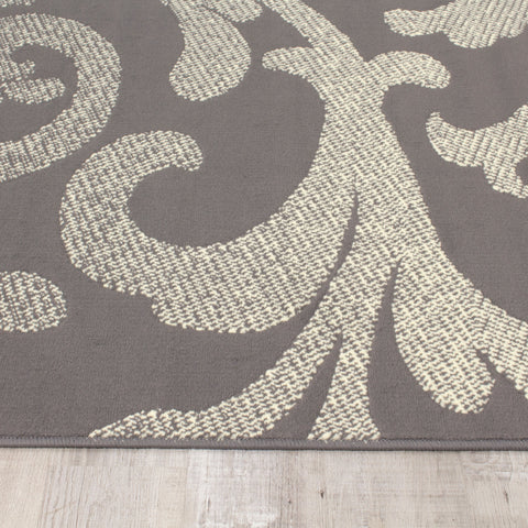 Fiona 701300_11922 Grey Cream Whirling Area Rug by Novelle Home