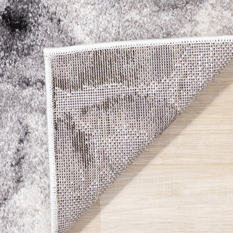 Focus White Grey Botanical Rug by Kalora Interiors