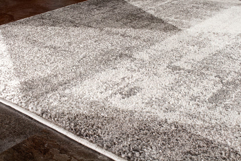 Focus B323_9646 Distressed Triangles Grey Cream Area Rug by Kalora Interiors