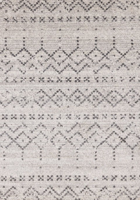 Focus Grey White Banded Global Inspired Rug by Kalora Interiors