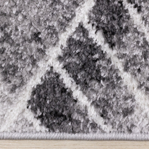 Focus Grey Cream Distressed Triangle Vertical Column Rug by Kalora Interiors