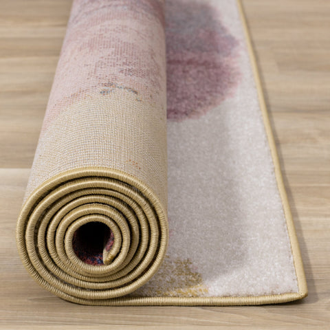 Folio Pink Yellow Blue Poppy Rug by Kalora Interiors