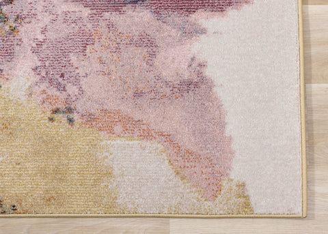 Folio Pink Yellow Blue Poppy Rug by Kalora Interiors