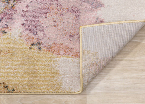 Folio Pink Yellow Blue Poppy Rug by Kalora Interiors