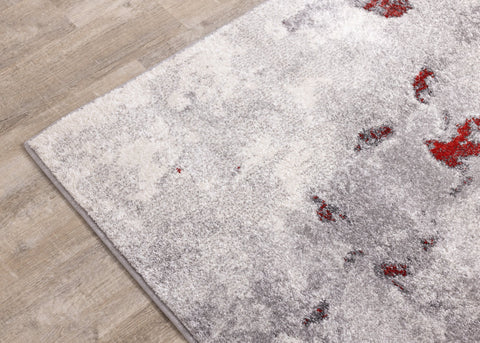 Freemont Grey/Red Abstract Expression Rug by Kalora Interiors
