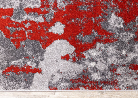 Freemont Grey/Red Abstract Expression Rug by Kalora Interiors