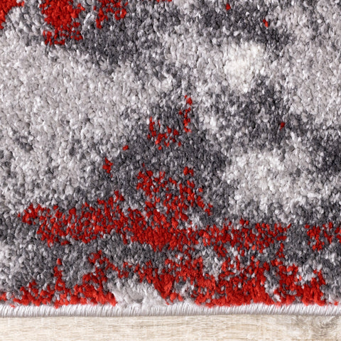 Freemont Grey/Red Abstract Expression Rug by Kalora Interiors