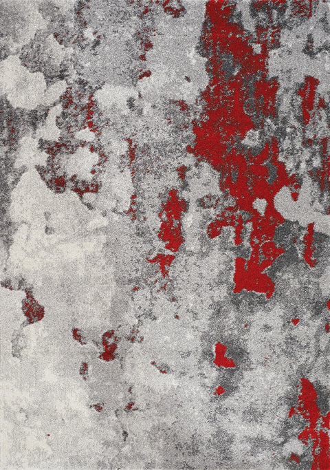 Freemont Grey/Red Abstract Expression Rug by Kalora Interiors
