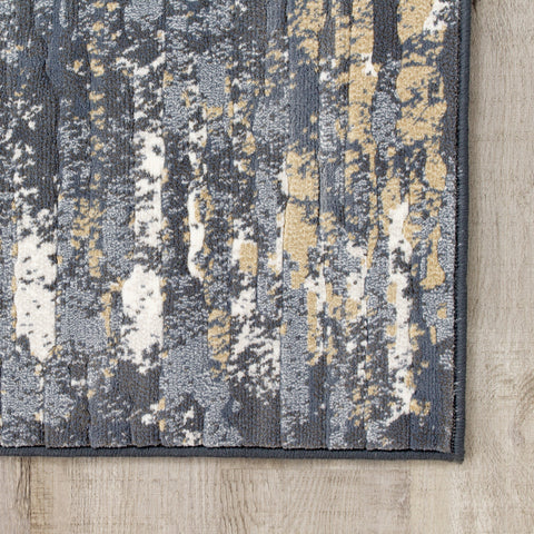 Intrigue 12187_505 Blue Beige Distressed Rip Area Rug by Kalora Interiors