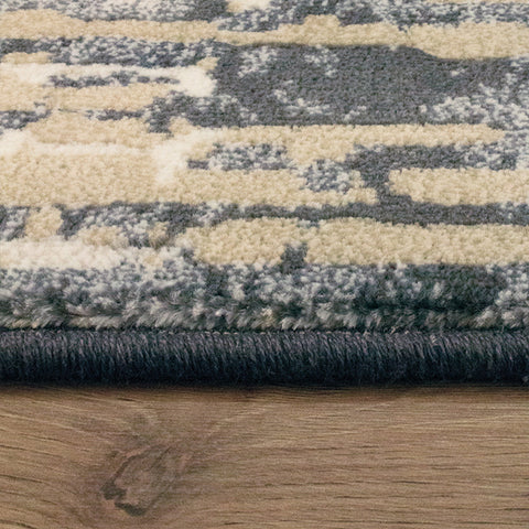 Intrigue 12187_505 Blue Beige Distressed Rip Area Rug by Kalora Interiors