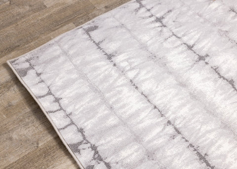 Intrigue White Grey Faded Distressed Rug by Kalora Interiors