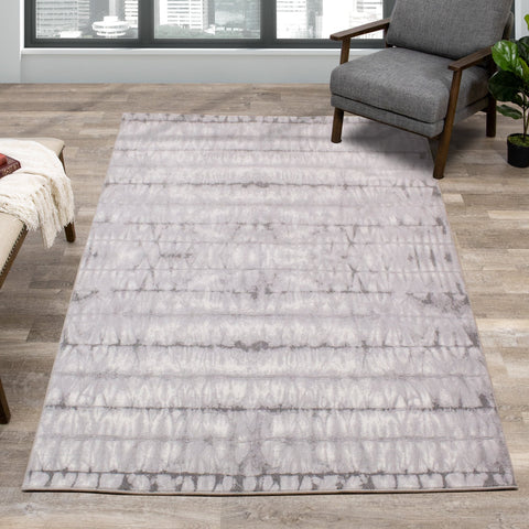 Intrigue White Grey Faded Distressed Rug by Kalora Interiors