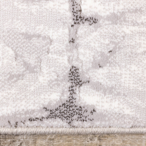 Intrigue White Grey Faded Distressed Rug by Kalora Interiors