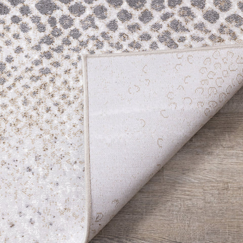 Intrigue Cream Grey Brown Snake Skin Rug by Kalora Interiors