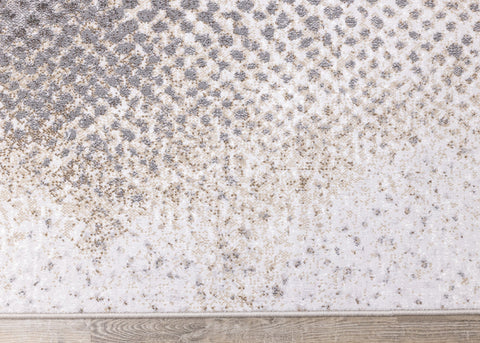 Intrigue Cream Grey Brown Snake Skin Rug by Kalora Interiors
