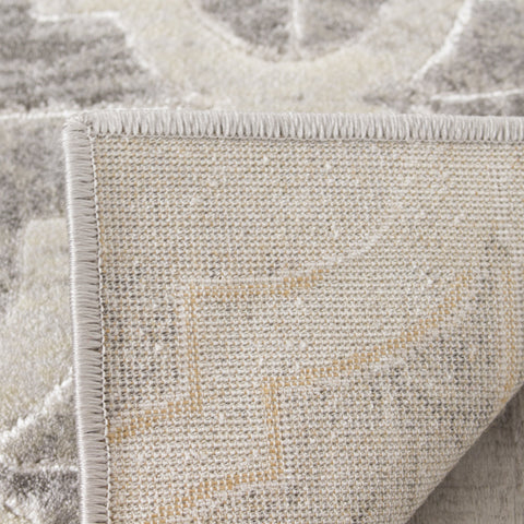 Juneau 4608_67 Grey White Ogee Pattern Area Rug by Novelle Home