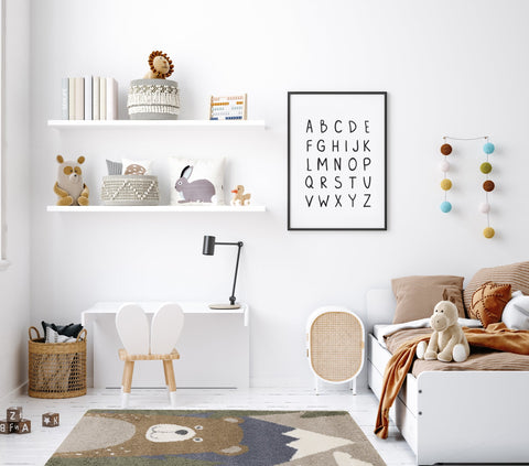 Kids Friendly Bear Area Rug by Kalora Interiors