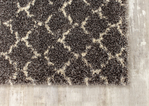 Lane 336_921 Grey Cream Lattice Luxury Rug By Kalora Interiors
