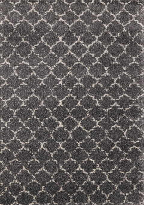 Lane Grey Cream Lattice Luxury Rug by Kalora Interiors