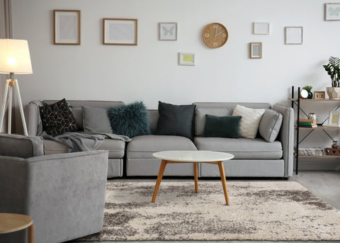 Lane Cream Brown Abstract Luxury Rug by Kalora Interiors