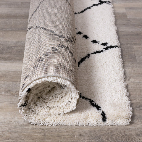 Maroq White Black Diamonds Soft Touch Rug by Kalora Interiors